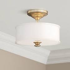 Harbour Point 13 1 2 Wide Etched White Glass Ceiling Light 2w948 Lamps Plus Ceiling Lights Glass Ceiling Lights Brass Ceiling Light