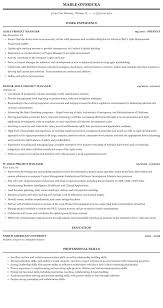 Agile Project Manager Resume Sample Mintresume
