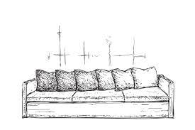 Hand Drawn Sofa Furniture Sketch How To Draw Hands Interior Design And Graphic Design Furniture Sketch