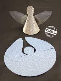 Papier, schere, faden und klebeband. Weihnachtsengel Schutzengel Bastelvorlage Plotterfreebie Kugelig Com Basteln Weihnachten Weihnachtsengel Basteln Engel Basteln
