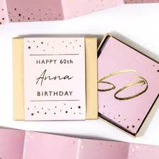 See 7 best images of 60th birthday cards free printable. Personalised Birthday Card Bespoke Name Mini Concertina Boxed Happy 60th Birthday Wrap Gold Foil 60 And Most Definitely Sensational Pink Coulson Macleod 12 50 Cards Personalised Antique Rose Gifts