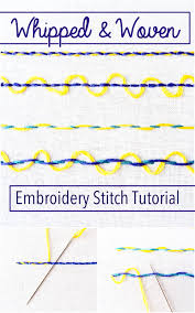 Buttonhole stitch is sewn in the opposite direction to blanket stitch and has a slightly raised knotted edge. Whipped And Woven Embroidery Stitches Tutorial Wandering Threads Embroidery