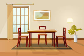 Create a luxury dining room design with the help of these inspirational dining room decor ideas. Free Vector Elegant Dinning Room Scene