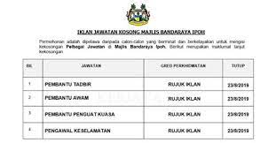 Small and medium enterprise corporation malaysia ( sme corp. Jawatan Kosong Maps Ipoh Jawatan Kosong Majlis Bandaraya Ipoh Portal Kerja Kosong Kami Mengemaskini Senarai Kerja Kosong Ini Sekali Setiap Hari