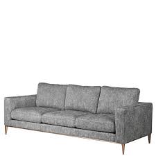 Ebay sofa zweisitzer und dreisitzer mikrofaserbezug terrakotta. Dreisitzer Sofa Mit Grau Meliertem Stoffbezug Sitz Und Ruckenkissen Auf Metallfussen