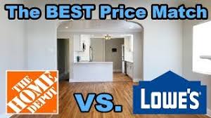 home depot vs lowes price match