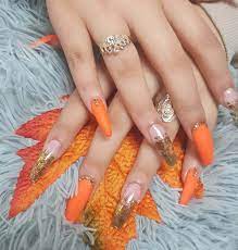 Pin En Decoracion De Unas Naranja