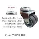 50mm (2") Grey Thermoplastic Rubber (TPR) Twin Wheels | 100KG ...