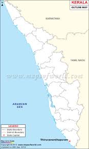 Of kerala population is vaccinated* first dose: Kerala Outline Map