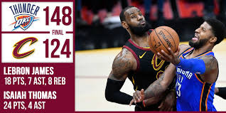 Cleveland cavaliers video highlights are collected in the media tab for. Final Score Cavaliers Fall To Thunder 148 124 Fear The Sword