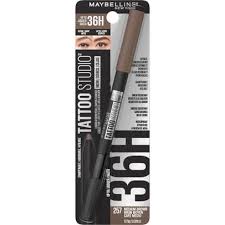 Tattoo studio liquid ink liner. Maybelline Tattoostudio 36h Pigment Brow Pencil Medium Brown 257 0 026 Oz