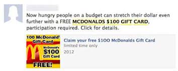 We did not find results for: Free 100 Mcdonald S Gift Card Scam Targeting Facebook Users Help Net Security