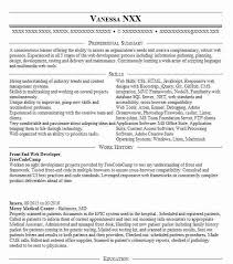Sample cover letters for a writing position. Front End Back End Web Developer Resume Example Company Name Breaux Bridge Louisiana