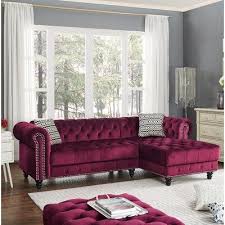 House Of Hampton Lora 97 Wide Velvet Right Hand Facing Sofa Chaise Wayfair Teal Living Room Decor Fabric Sectional Sofas Teal Living Rooms