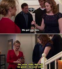 In 2008, fancey participated off screen in an episode of the office entitled dinner party. 33 Reasons The Dinner Party Is The Best Episode Of The Office The Office Dinner Party Best Office Episodes The Office Jim