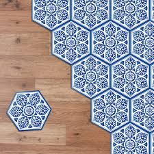 Hex tiles are available in glazed and unglazed styles and are suitable for use as both wall tile and floor tile in residential and commercial buildings. Walplus Porcelain Blue Hexagon Floor Tiles Stickers Home Decorations Diy Art Decals Stickers Mural Walmart Com Walmart Com