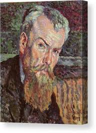 Portrait Of Henri Edmond Cross Canvas Print by Maximilien Luce