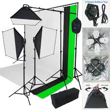 Linco Store 2000 W Photo Studio Lighting Kit 3 Color Muslin Backdrop Linco Inc