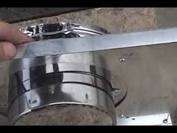 Chimney pipe, stove pipe, chimney liner, wood stoves Wood Stove Through Wall Chimney Pipe Installation Howto Youtube