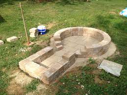 The stone has different shapes and sizes and that gives the. Fire Pit Finished Hearth Com Forums Home Outdoor Fire Pit Fire Pit Bbq Gazebo With Fire Pit