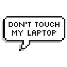 Don T Touch My Laptop Sticker By Deathspell Cute Laptop Wallpaper Laptop Stickers Cute Laptop Stickers