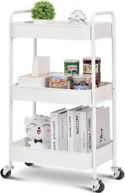 Stunning circular wall shelf with 4 tier shelves. Order Toolf 3 Tier Rolling Cart Metal Utility Cart With Lockable Wheels Storage Craft Art Cart Trolley Organizer Serving Cart Easy Assembly For Office Bathroom Kitchen Kids Room Classroom