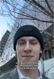 Airport TikTok Video Sent by Friend at the Airport