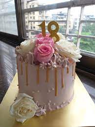 Keep your flowers on the top of the cake flat. M M Creations Fresh Flower Cake For 18th Birthday Facebook