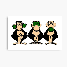 three monkeys canvas prints redbubble redbubble