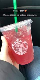 Starbucks Sweet Peach Healthy Starbucks Drinks Starbucks Drinks Recipes Starbucks Recipes