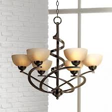 Franklin Iron Works 27 1 2 W Dark Mocha Ribbon Chandelier 48298 Lamps Plus Kitchen Chandelier Lighting Chandelier Lighting Fixtures Ribbon Chandelier