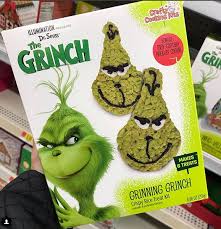 Birthday Rice Krispie Treats Walmart Grinning Grinch Crispy Treats Spotted At Walmart From Craftycookingkits Recipes From Heaven Crispy Treats Crafty Kits