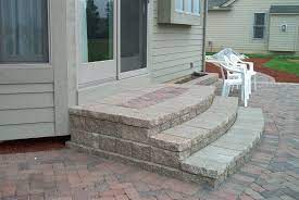 Proper Paver Steps For Bay Windows Patio Steps Patio Stairs Paver Steps