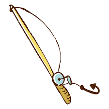 Download Colored Hand Drawn Fishing Rod Icon Transparent Png Svg Vector File