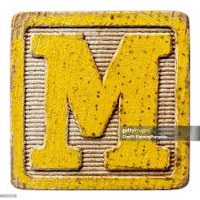 Alphabet Antique Block Letters Isolated On White Letter M High-Res Stock  Photo - Getty Images