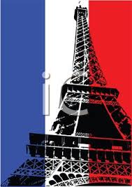 The paris 2024 olympics organising committee will attempt a world record on sunday when they will unfurl from the eiffel tower and fly what . Eiffel Tower On The French Flag Royalty Free Clip Art Image