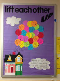 Lift Each Other Up Bulletin Board Write Something Nice About Someone Else On The Floor Up Bulletin Board Spring Bulletin Boards Health Bulletin Boards