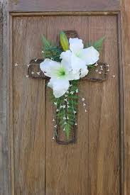 Easter Cross Easter Door Hanger Easter Wreath Cross Wreath Etsy Easter Door Decor Easter Door Hanger Easter Wreath Cross