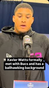 #NotreDame S Xavier Watts shared that he met formally with the #Bucs at the  NFL Combine and discussed his potential fit in Tampa Bay as well as his  on-field mindset attacking the football., ...