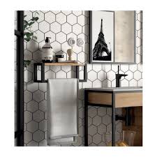 Etagere Avec Porte Serviette Bain Suspendu Vinci Avec Structure Alu Laque Noir Et Chene Africain Largeur 40 Ou 60cm Casalux Home Design Decoration Petite Salle De Bain Idee Salle De
