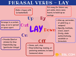 Verb to end someone's employment, usually due to a significant change in the company. 12 Phrasal Verbs With Lay Lay Down Lay Off Lay On Lay Out Learn English Words English Verbs English Vocab
