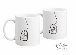 Maybe you would like to learn more about one of these? Tea Bag Mug Set Unique Creative Gift Idea His And Hers Etsy In 2021 Funny Coffee Cups Tea Mugs Mugs