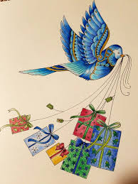 Birds coloring pages the birds are a class of vertebrates theropods that are found in almost all ecosystems, from the arctic to antarctica. Johannabasford Johanna S Christmas Prismacolor Bluebird Presents Johanna Basford Coloring Book Johanna Basford Christmas Christmas Coloring Books