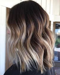 Brown Lob With Blonde Balayage Hair Styles Balayage Brunette Balayage Hair