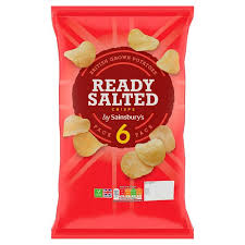 Sainsbury's Ready Salted Crisps 6x25g | Sainsbury's