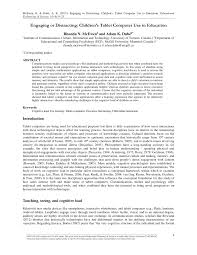 Computers have created a very effective information system to help streamline the management of an organization. Pdf Engaging Or Distracting Children S Tablet Computer Use In Education