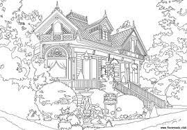 This page features a nice exterior of a fancy european house. Authentic Architecture Victorian House Favoreads Coloring Club