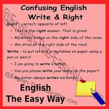 Confusing Words Do You Want Me To A Book 1 Write 2 Right Confusingwords Confusing Words Commonly Confused Words Learn English