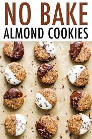 Healthy No Bake Almond Cookies Eating Bird Food Recipe Almond Cookies Healthy Baking Almond Cookies