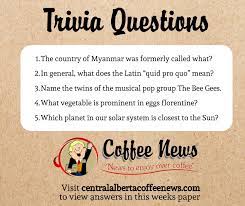 Do you know the secrets of sewing? Coffee News Ca Trivia Questions So How Many Can You Get Correct Answers Available In This Weeks Paper At Www Centralalbertacoffeenews Com Facebook